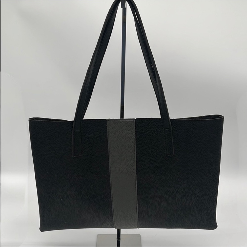 Vince Camuto Luck Black Vegan Leather Envelope Tote Bag BLEMISH